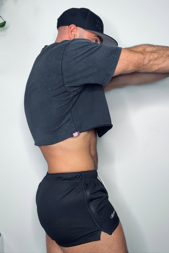 For-the-Night 2" Gym Short Shorts with Drawstring - Obsidian Black