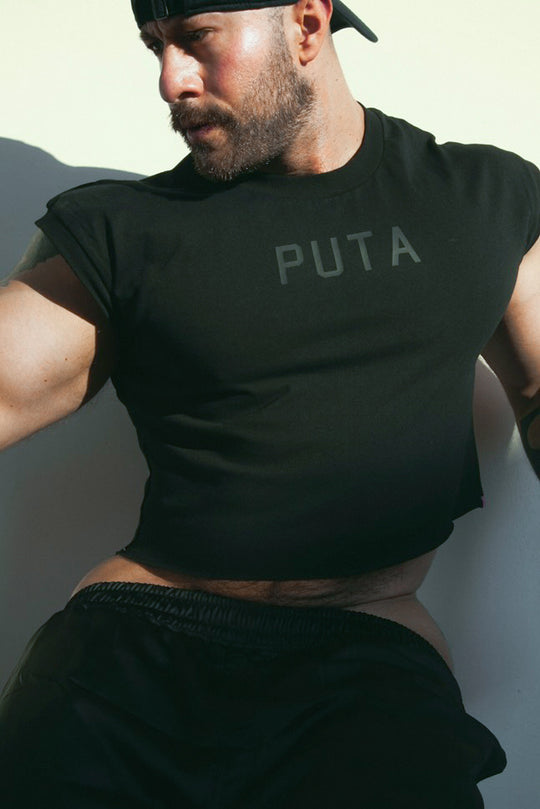 Escapism Muscle-Fit Crop Tank - Puta