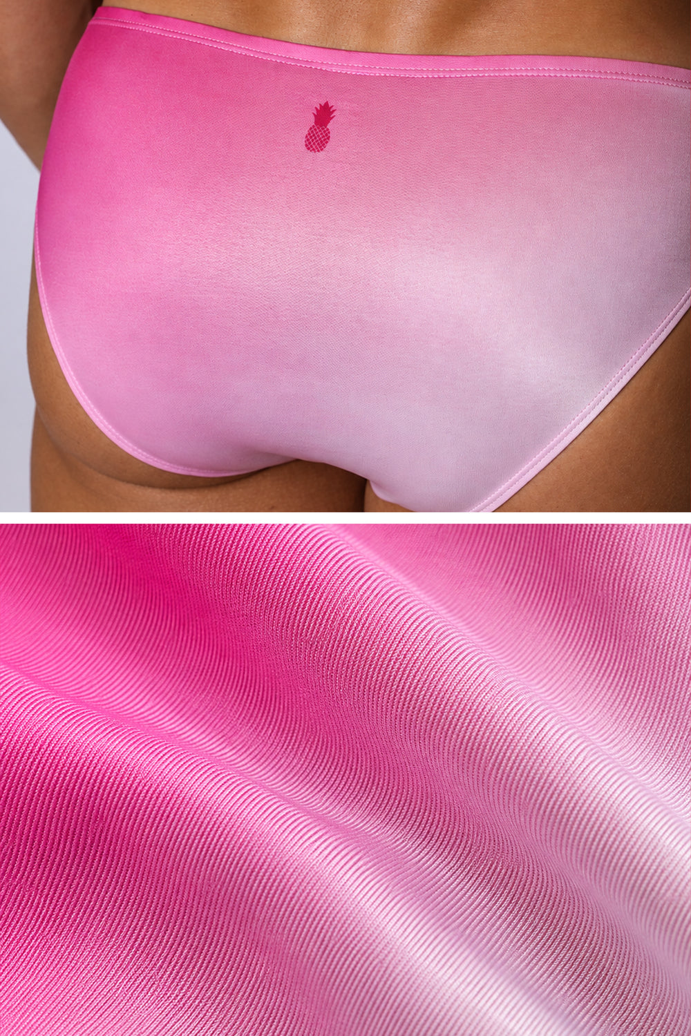 Men's Slimmer Bulge Briefs - Pink Gradient