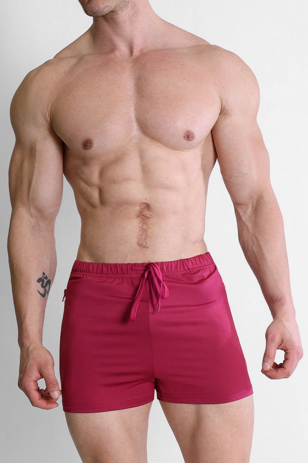 Karma 2" Short Shorts with Zipper Pockets - Magenta