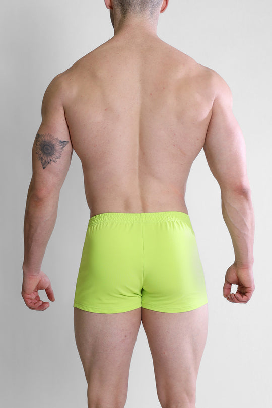 Varsity 2" Short Shorts with Zipper Pocket  - Neon Yellow