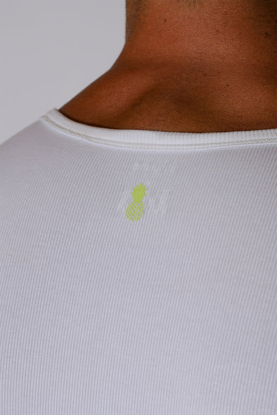 Striker V-Neck Short Sleeve Bodysuit - Cream White