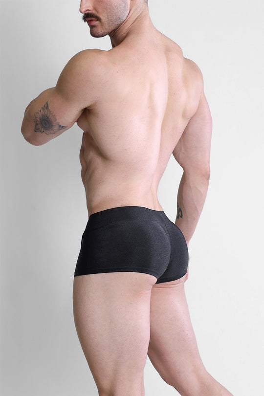 Dynamic Sheen Boxer Briefs - Midnight Black