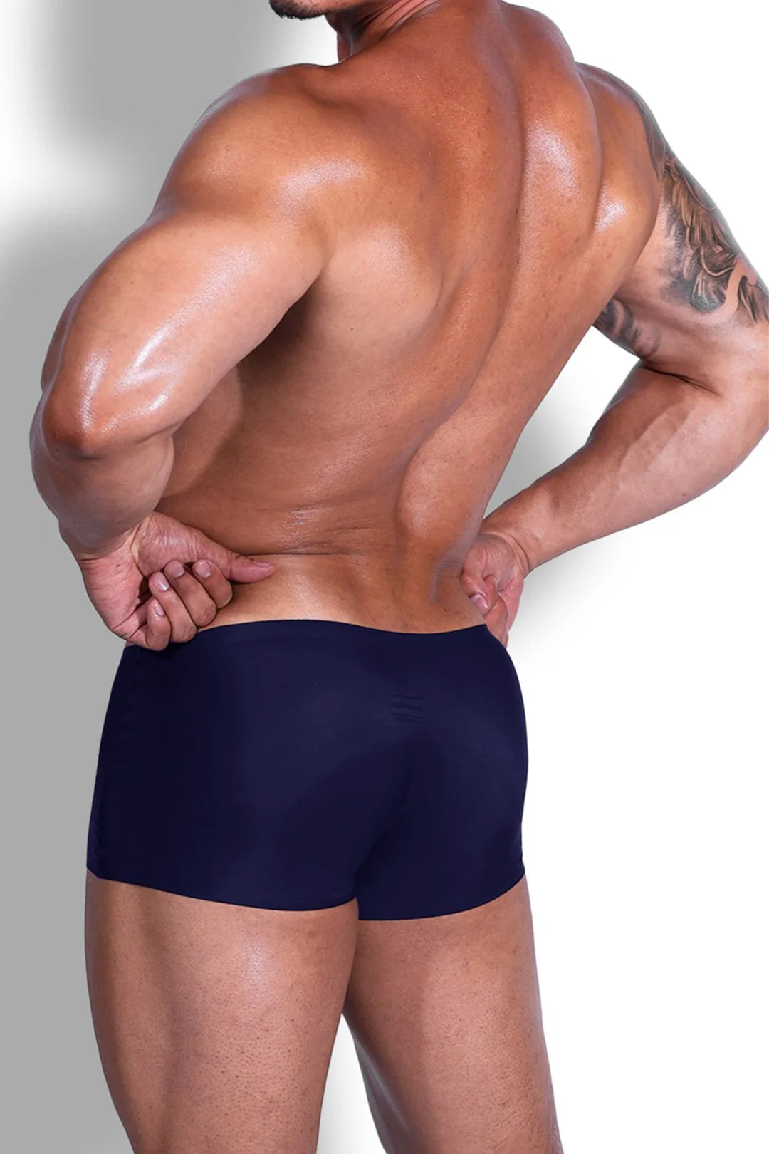 Come-Over Silky Seamless Boxer Briefs - Indigo Navy