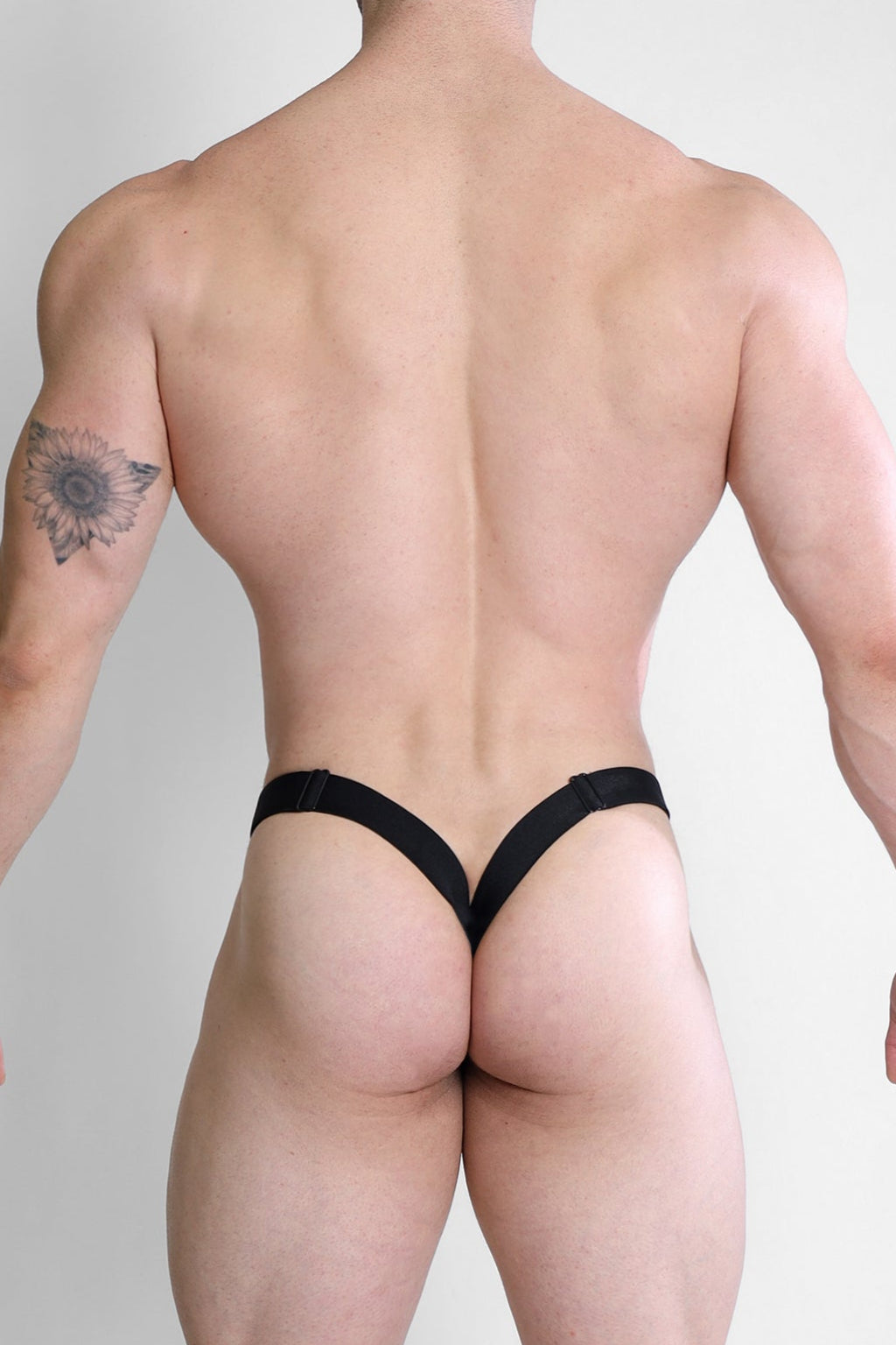 Deep Back V Jockstrap - Obsidian Black