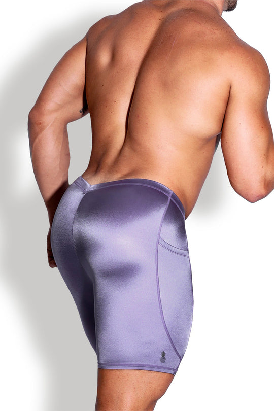 Lustrous Scrunch-Butt 6.5" Bike Shorts - Lavender