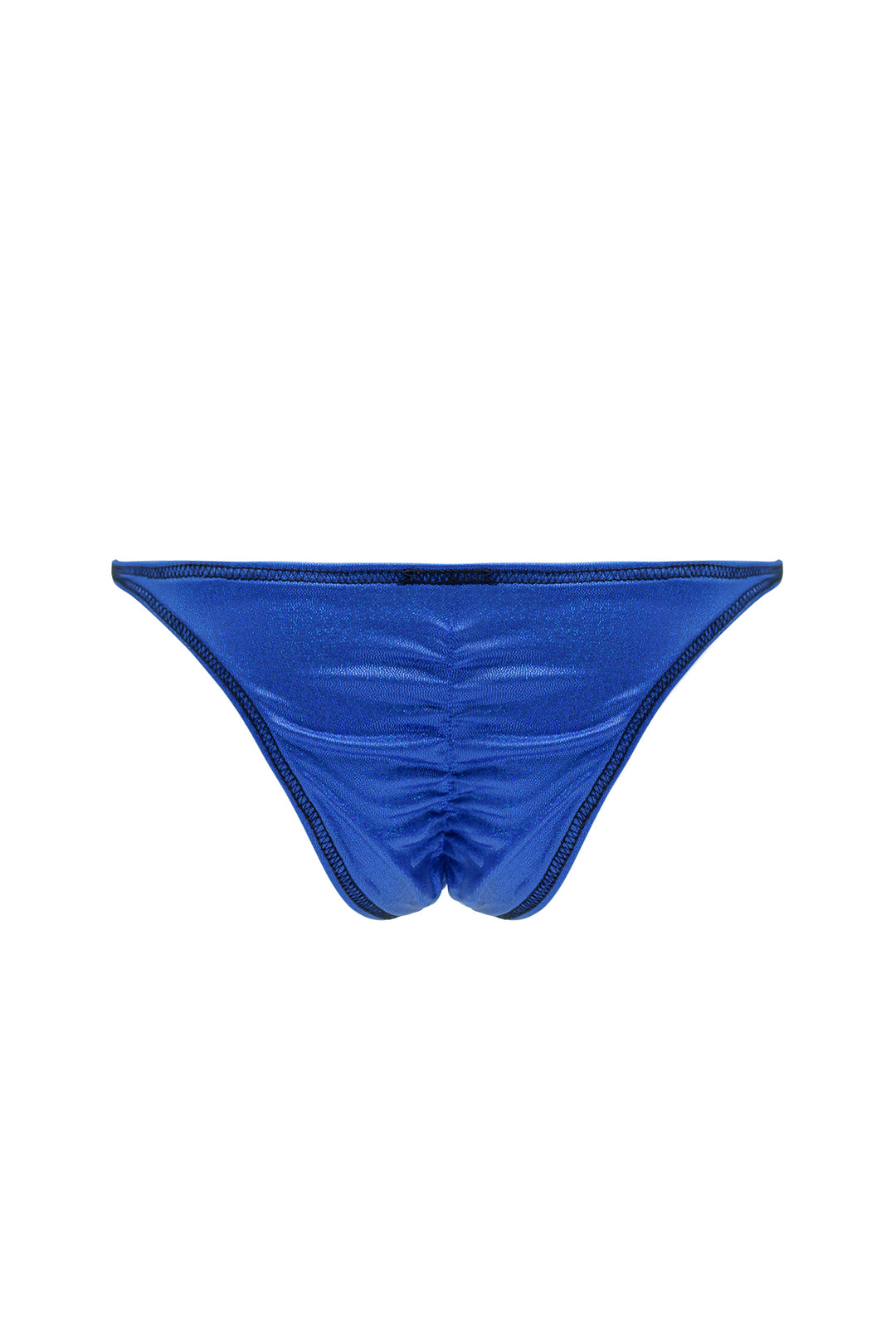 Luna Scrunch-Butt Thong - Metallic Blue