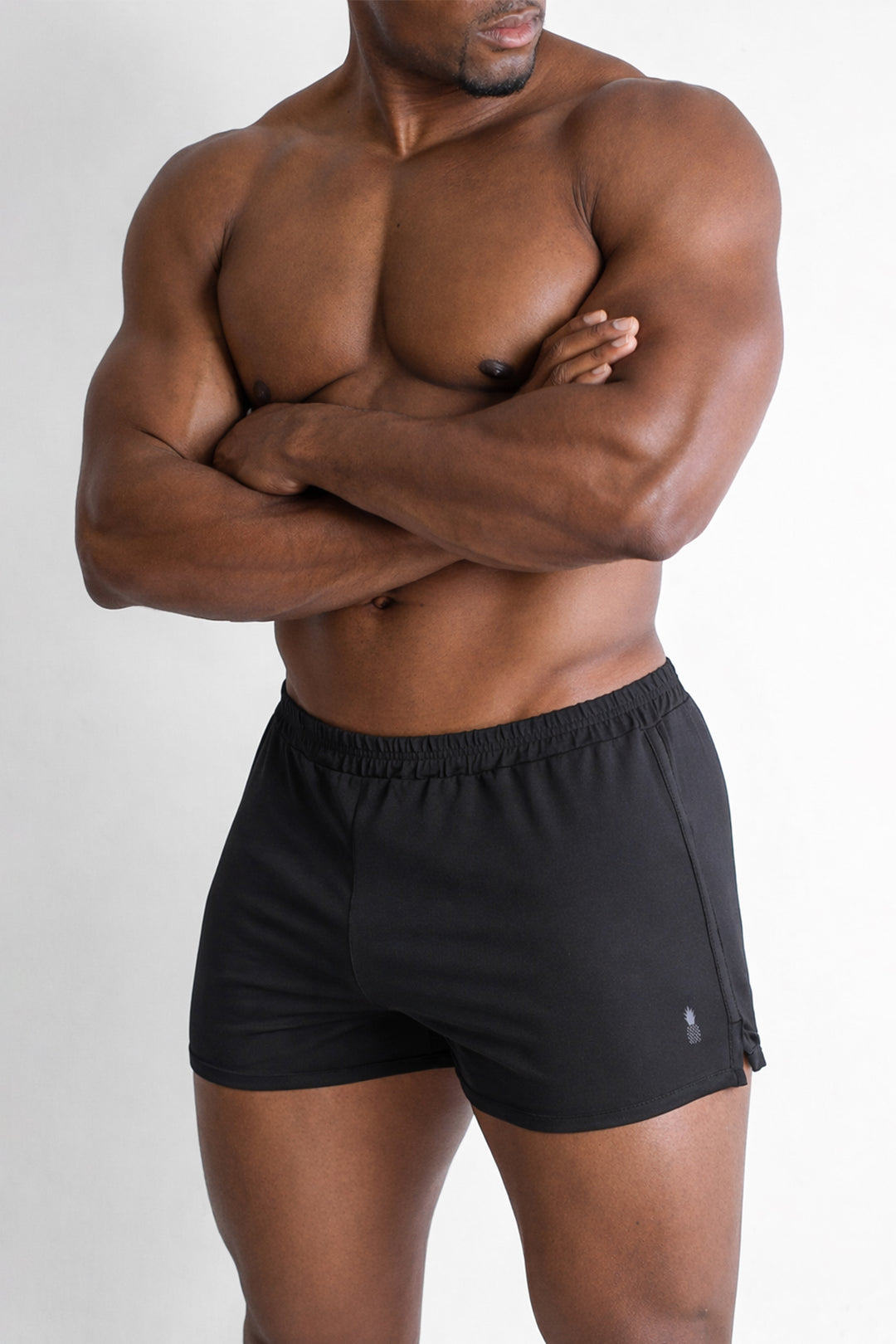 2" Side Split Booty Shorts - Midnight Black