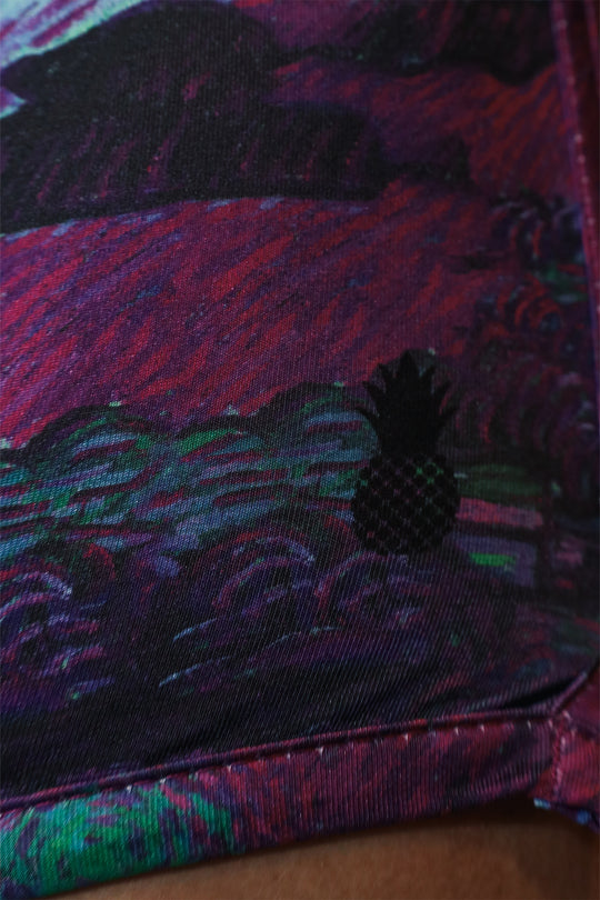 2" Side Split Booty Shorts - Starry Night