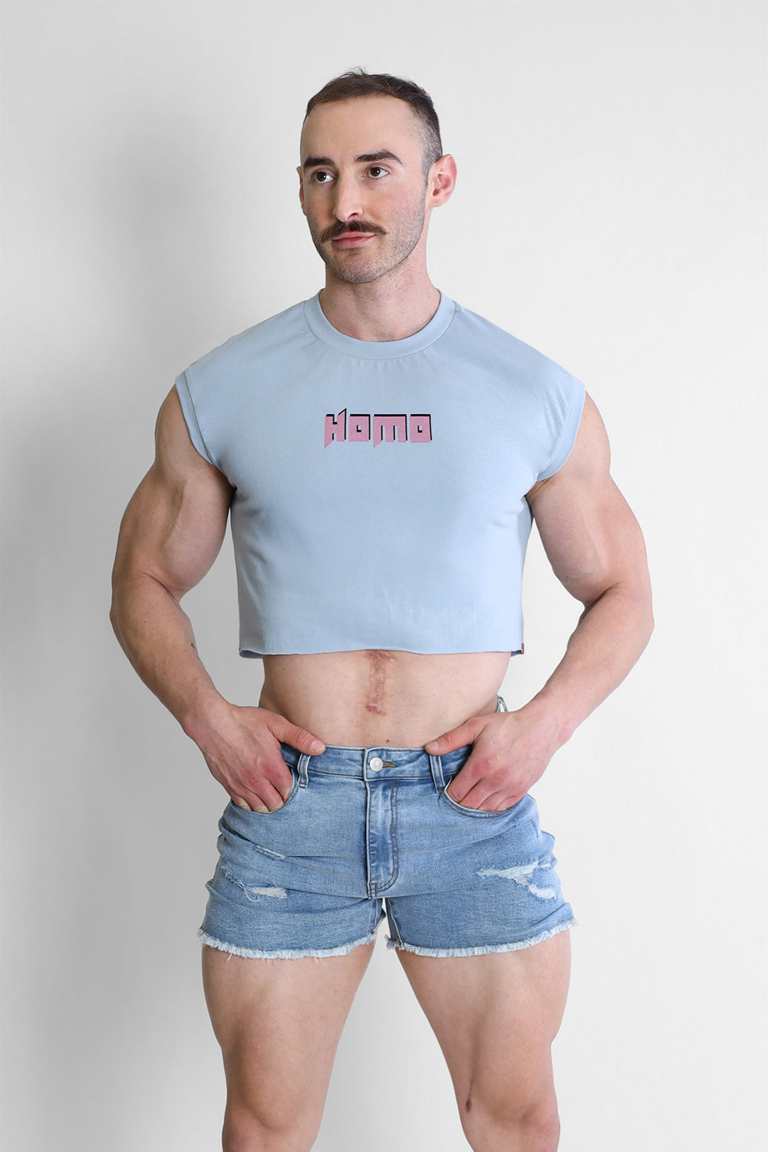 Escapism Muscle-Fit Crop Tank - Homo