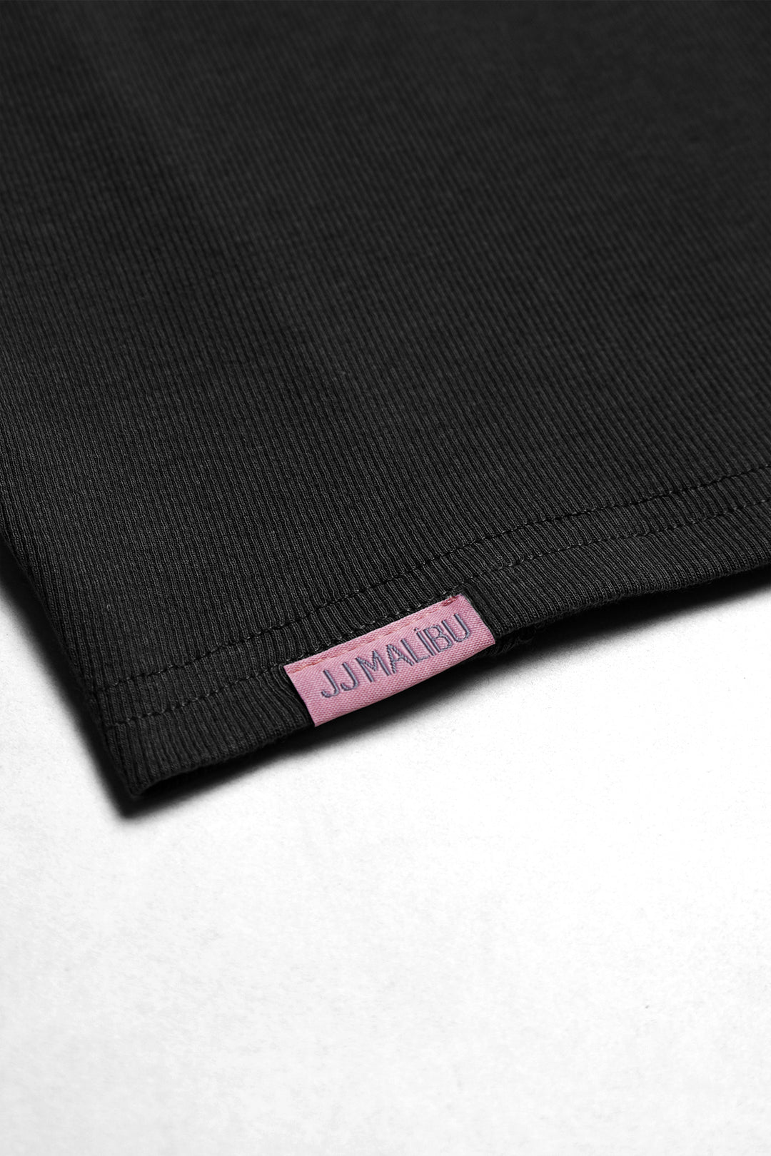 Cap Sleeve Rib Knit Crop Top - Black