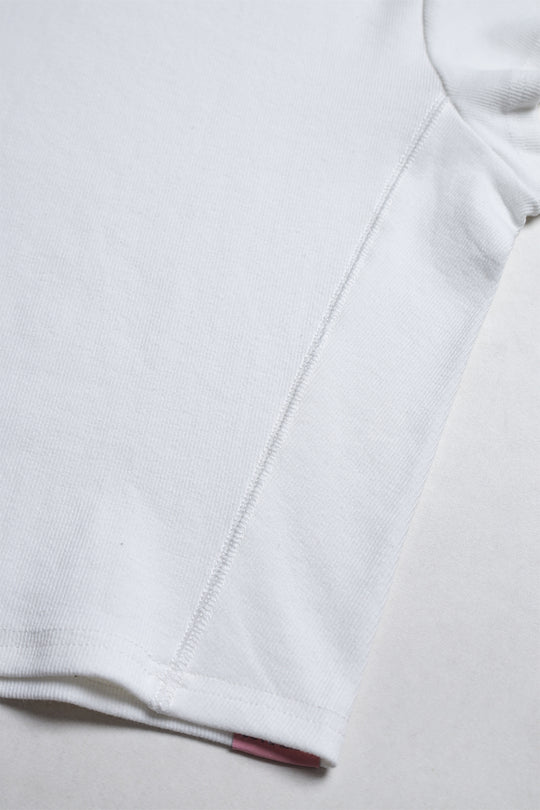 Cap Sleeve Rib Knit Crop Top - Ivory