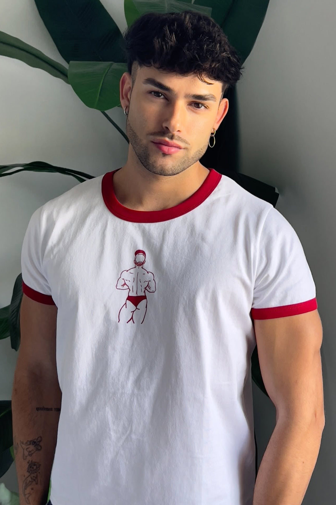 Field-Day Ringer Tee - White w/ Red Trim