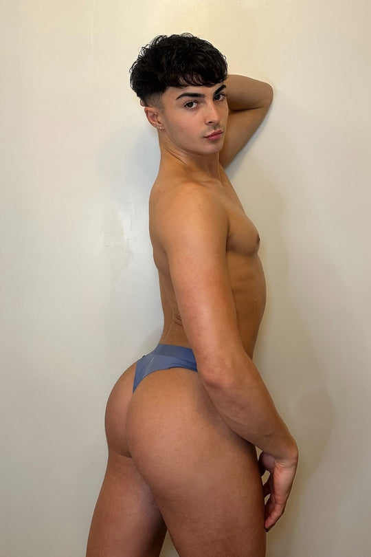Premium Modal Athletic Thong - Steel Blue